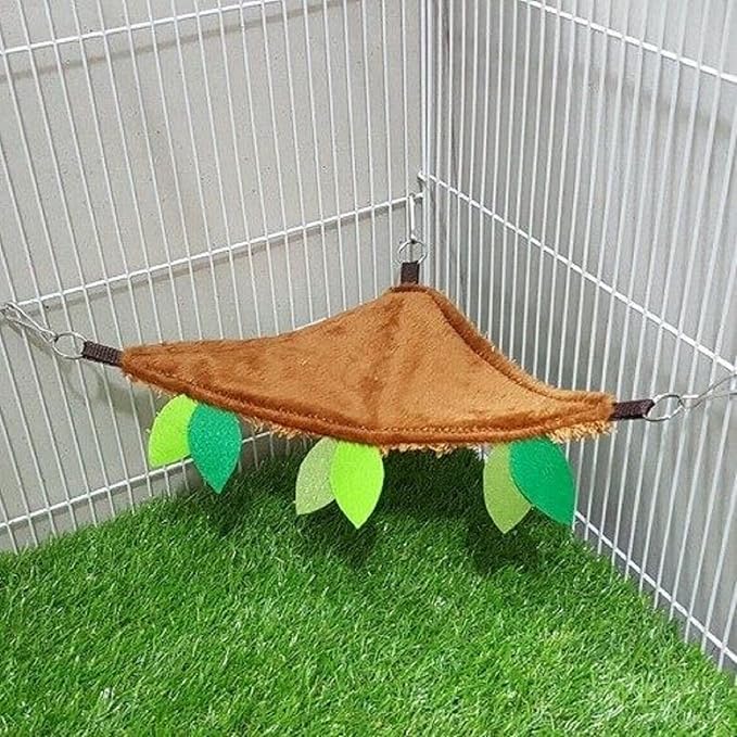 5 Pcs Sugar Glider Hamster Squirrel Chinchillas Small Pet Light Brown Log Cage Set Forest Pattern Get Free 1 Small Pet Treats, Polar Bear's Republic