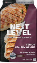 Next Level Super Premium Dog Food, Senior Healthy Weight, Dry Kibble for Normally Active Adult Dogs, 24% Protein, Chicken-Fish Flavors & Gluten Free Grains, Glucosamine for Hip & Joint (28 Pound)