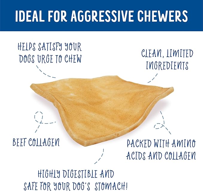 Health Extension Cheek Chews for Dogs – Non-GMO, Rawhide-Free Peanut Butter Flavor Training Treat, Durable for Aggressive Chewers, Single Piece