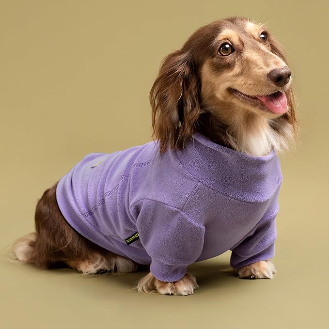 Fitwarm 3 Pack Classic Fleece Dog Sweater, Turtleneck Dog Sweatshirt, Dog Winter Clothes for Small Dogs Boy Girl, Pet Pullover Jumper, Cat Apparel, Purple, MediumPurple, Dark Red, XXL