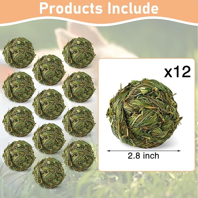 Hamiledyi Bunny Chew Toys Rabbit Rattan Grass Scratcher Climbing Tree Fun Tree Carrot Play Toys 10 Pcs Rabbit Chew Ball Timothy Grass Ball Small Animal Activity Play Chew Toys Teeth Grinding