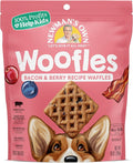 Newman's Own Bacon & Berry Woofles Waffle Dog Treats, 10 oz Bag — Soft & Chewy Waffles, No Artificial Flavors or Colors, Wholesome Training Rewards, Made in USA