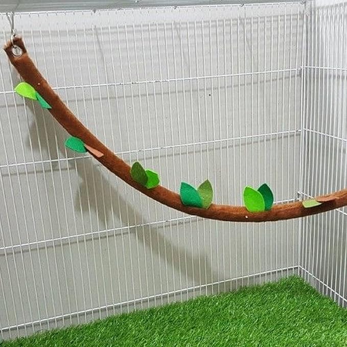 5 Pcs Sugar Glider Hamster Squirrel Chinchillas Small Pet Light Brown Log Cage Set Forest Pattern Get Free 1 Small Pet Treats, Polar Bear's Republic
