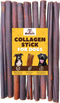 Woofley's 12 Inch Beef Collagen Sticks for Dogs (8 Count) Bully Stick Rawhide Alternative Dog Chews No Hide Bones for Medium & Large Dogs