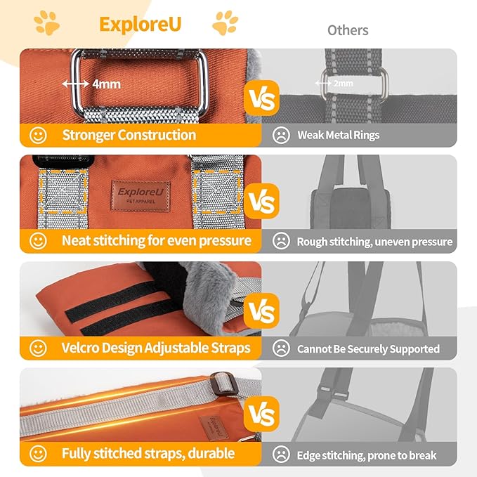 Dog Sling for Back Legs Dog Lift Harness Magic Tape Hip Support Harness Rehab to Help Senior,Injured,Arthritis,Hip Dysplasia,Weak Rear Leg,Disabled,After ACL/CCL Surgery,TPLO Dogs (Brown, L)