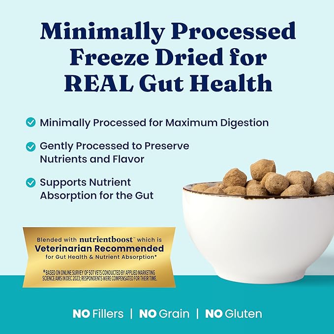 Solid Gold Freeze Dried Dog Food - W/Real Beef, Pumpkin & Superfoods - Freeze Dried Raw Dog Food Toppers for Picky Eaters to Serve as a Nutrient-Dense Meal Topper or High Protein Treats - 12oz
