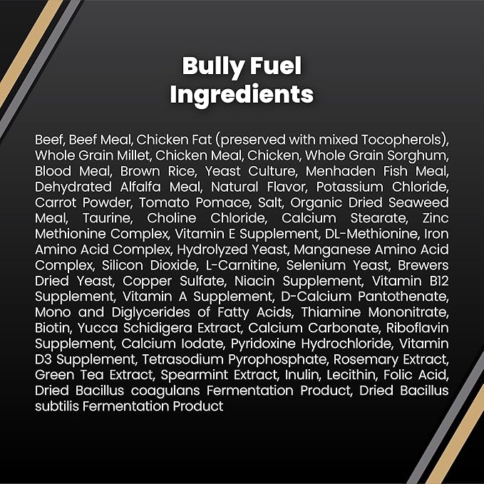 VICTOR Bully Fuel Dry Dog Food, 40 lb – Real Beef First Ingredient, High-Calorie Formula for Lean Muscle, Glucosamine & Chondroitin for Joint Health, Omega 3 & 6 for Skin & Coat