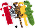 Nocciola 5 PCS No Stuffing Crinkle Dog Squeaky Toys, Durable Dog Toys for Tug of War, Tough Dog Toys for Aggressive Chewers to Keep Them Busy