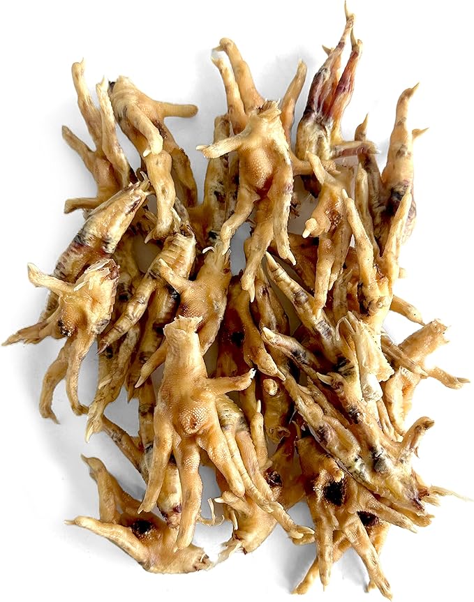 Chicken Feet Dog Treats, Raised & Made in USA (200-Pack), Dehydrated Chicken Feet, All Natural Dog Chews & Snacks