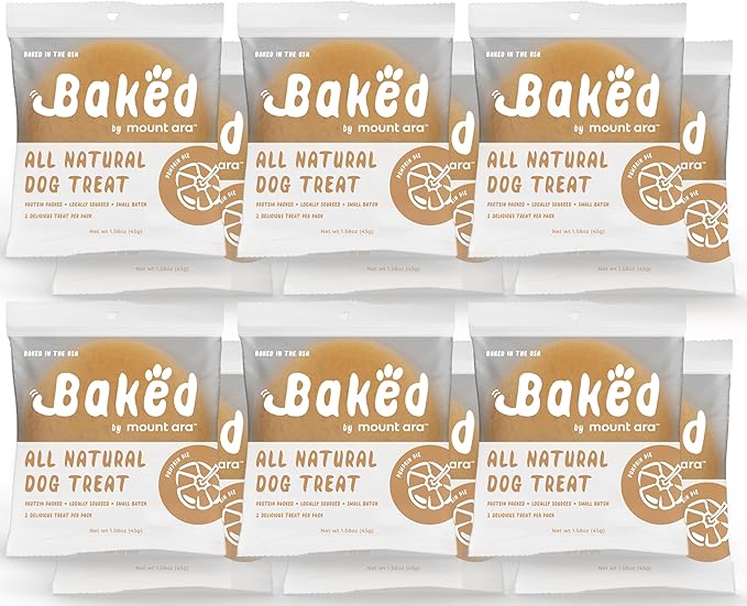 Baked by Mount Ara Human Grade Dog Biscuits 1.75 Ounce (Pack of 12) – Bulk Dog Cookies for Dog, Individually Wrapped Dog Treats, Individual Dog Cookies (12 Pack, Pumpkin Pie)
