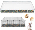 Guinea Pig Cage Liner, Rabbit Cage Liner with Carrot Pattern 24" X 48" Water-Resistant and Washable Guinea Pig Liner for Hamster, Hedgehog, Ferrets and Other Small Pet (Dark Green)