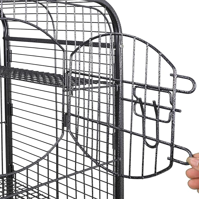 ZenStyle 37” Small Animal Cage Indoor Portable Pet Habitat with 2 Front Doors and Pull Out Tray for Ferret/Rat/Cat/Hamster/Chinchilla/Guinea Pig/Bunny or Other Small Pets