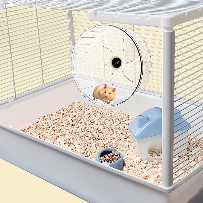 Super-Silent Hamster Exercise Wheel - Hamster Toys Cages Accessories 6.3 Inch Running Spinner Quite Runner for Small Animal Pet Gerbil Dwarf Hedgehog Rat Mouse Mice