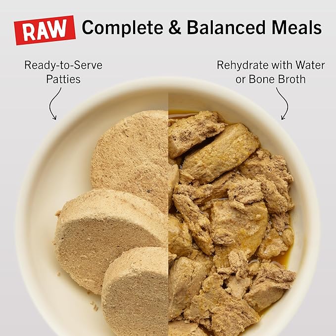 Stella & Chewy's Freeze-Dried Raw Dinner Patties - Duck Duck Goose Recipe - High Protein Grain-Free Puppy & Dog Food - Perfect For Picky Eaters - 14 oz