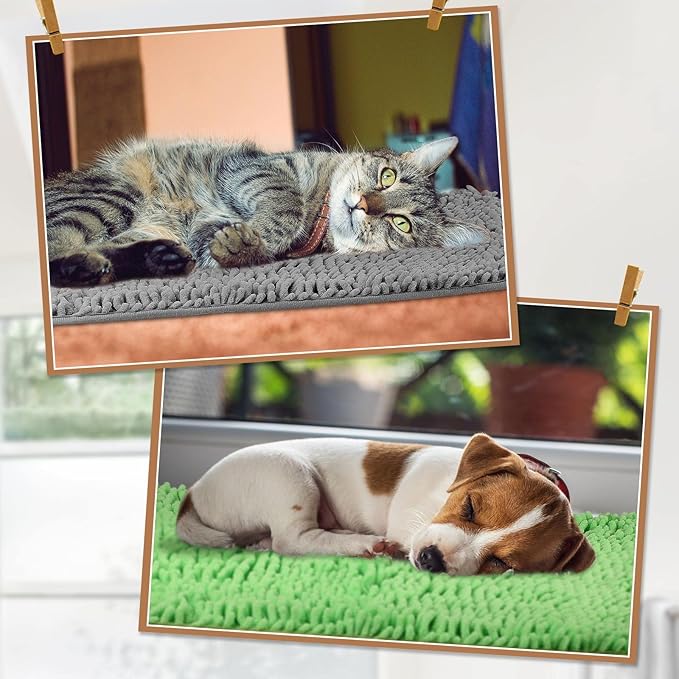 Riakrum 3 Pcs Guinea Pig Bedding Reusable Small Animal Guinea Pig Bed Fleece Pee Pad Absorbency Washable Pet Cage Liner for Bunny Hamsters(Pink, Green, Gray)