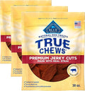 Blue Buffalo True Chews Premium Jerky Cuts Dog Treats, Made in The USA with Natural Ingredients, Beef, 30-oz Bag (Pack of 3)