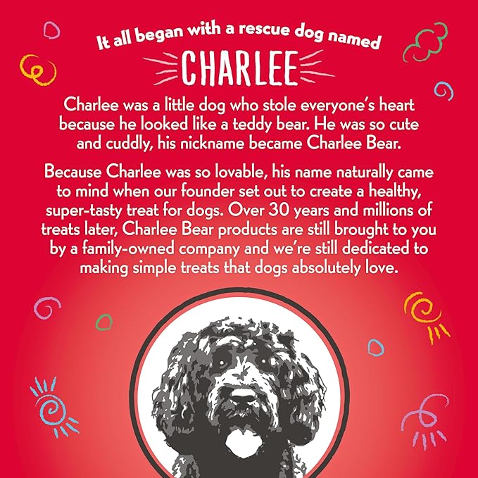 Charlee Bear Crunchy Dog Training Treats, Low Calorie (3 Kcal), Grain Free Natural Mini Dog Treats for Puppies, Small, Medium & Large Dogs, USA Made, Healthy Peanut Butter-Banana Flavor 8oz (4-Pack)