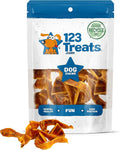 123 Treats Pig Ears Strips for Dogs - (8 Ounce) 100% Natural, Long Lasting & Highly Digestible Chew Treats, Single Ingredient, Slow Baked, Great for Puppy, Large & Medium Dogs