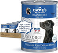 Dave's Dog Food Bland Diet Dog Food for Sick Dogs with Upset Stomach (Chicken & Rice), Economy Size for Large Pups or Big Eaters, Sensitive Stomach, Economy Size 22 oz (Case of 12)
