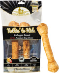 Fieldcrest Farms Nothin’ to Hide Ultra Knotted Bones – Collagen-Based Rawhide Alternative Dog Chews, Beef Flavor, Highly Digestible for Aggressive Chewers up to 35 lbs, 9-Inch, 2 Pack