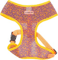 Parisian Pet Dog Harness - Breathable Mesh Orange Blue No Pull Puppy Harness with Leash Ring - Adjustable Harnesses for Dogs - Soft Padded Step-In Pet Vest - Lightweight Dog Vests for Small Sized Dogs