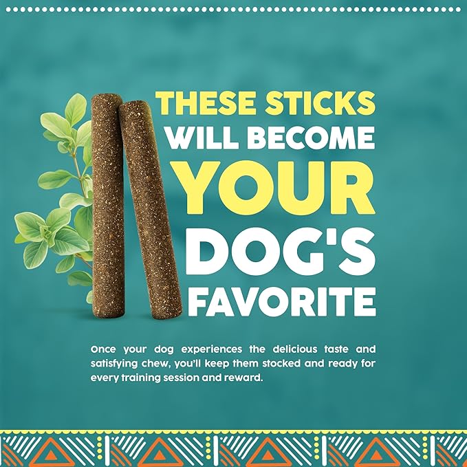 Karoo Wild Sticks Oregano Seasoned Treats for Dogs – 16 oz – Soft & Chewy Protein Sticks Made with African Antelope – Ideal for Training & Rewarding