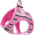 Bark Appeal Pink Stripe Step-in Dog Harness for Medium to Large Sized Pets – Updated Sizing, Re-Measuring is Essential – Soft Vest Harness – Anti-Choke with Adjustable Strap & Heavy Duty Clip – L