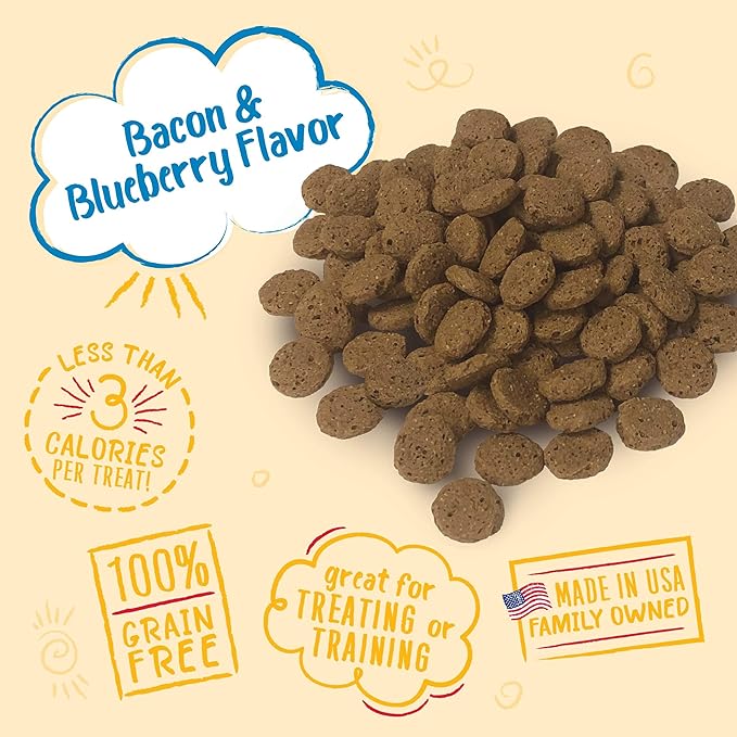 Charlee Bear Crunchy Dog Training Treats, Low Calorie (3 Kcal), Grain Free Natural Mini Dog Treats for Puppies, Small, Medium & Large Dogs, USA Made, Healthy 2 Flavor Variety Pack 8oz (4-Pack)