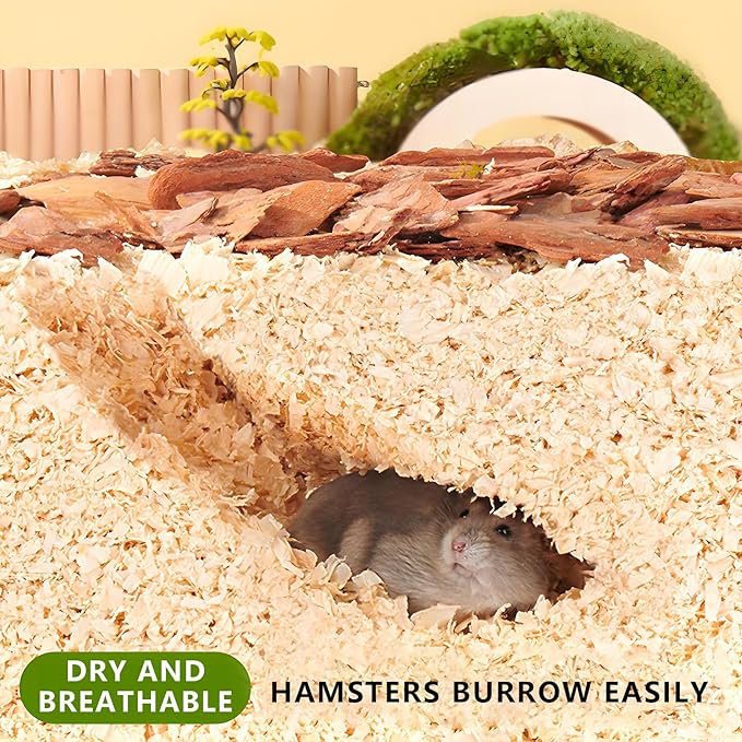 2 LB Hamster Bedding, Sawdust, Wood Shavings, Pine Shavings, Guinea Pig Bedding, Rabbit Bedding, Rat Bedding, Small Animal Bedding, Pet Bedding, Wood Chips for Pets (2 lb)