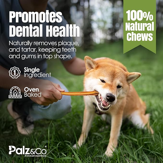 Palz&Co Moodog Beef Cheek Strips for Dogs - 12 Pack of 100% Natural Single Ingredient Treats - Grain Free, High Protein, Chewy & Crunchy Texture