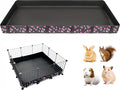 DZWLKJ Guinea Pig Cage Liner,Washable Tarp Bottom Base,Cherry Graphic,36"x36", Reusable for Rabbit, Chinchilla, Hedgehog, Ferret & Other Small Animals.
