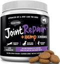Joint Repair Dog Joint Supplement with Glucosamine for Dogs, Chondroitin, Omega 3, MSM, Hemp & Turmeric. Supports Hip & Joint Health, Mobility & New Cartilage. 120 Chicken Flavor Chews, Made in USA