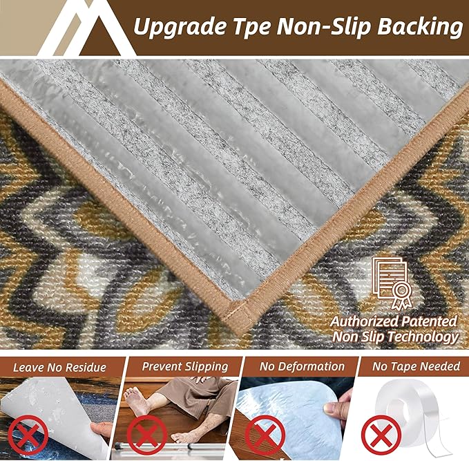 COSY HOMEER-Stair-Treads-for-Wooden-Steps Washable Indoor Stair Treads Non Slip 8" X 30" Soft Stair Carpet Treads Reusable Peel and Stick Stair Runner Rug for Kids, Elders and Pets 15pcs