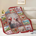 Cardinal Blanket Red Birds Throw Blanket Gifts for Women Men Boys Girls Kids Adults Super Soft Cozy Plush Fluffy Fuzzy Fleece Blanket Home Decor 50''X60''