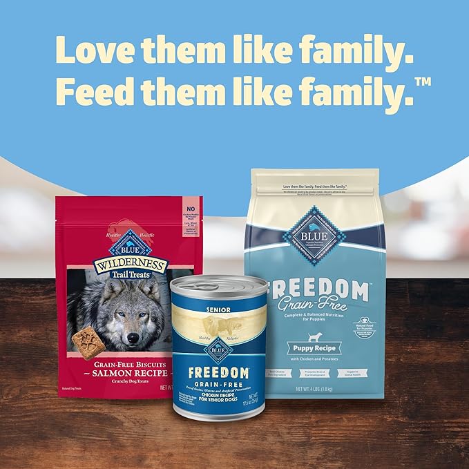 Blue Buffalo Freedom Grain-Free Puppy Dry Dog Food with DHA, Complete & Balanced Nutrition for Puppies, Made in the USA with Natural Ingredients, Chicken & Potatoes, 4-lb Bag