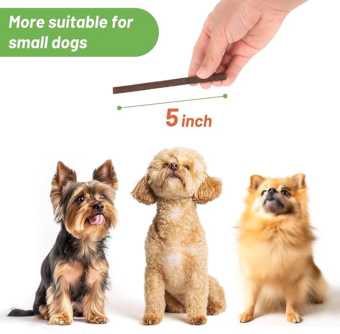 MON2SUN Dog Jerky Treats, 5 Inch Chicken Sticks (Chicken Liver Flavor) Rawhide Free Training Treats for Small Dogs, Soft and Healthy Snacks, 25.4oz (96 Count-Pack of 1)