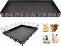 DZWLKJ Guinea Pig Cage Liner,Washable Tarp Bottom Base,Cherry Graphic,48"x60", Reusable for Rabbit, Chinchilla, Hedgehog, Ferret & Other Small Animals.