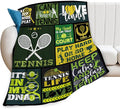 banonaty Tennis Blanket Sport Throw Blanket Cozy Fleece Flannel Plush Bedding Tennis Gifts for Women Men Lover Coach Boys Girls Youth Adult Stuff Plush for Couch Sofa Bed Decor 50"X60"