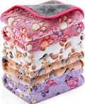 Reginary 4 Pcs Waterproof Guinea Pig Blankets Washable Small Animal Fleece Bedding Guinea Pig Cage Liners Reusable Training Pads Pet Pee Pad Sleep Mat for Hamster(Paw Print,35 x 24 Inch)