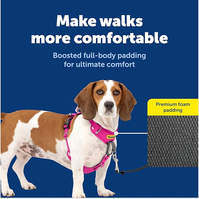 PetSafe Easy Walk Comfort No-Pull Dog Harness Full-Body Padding - Better Walks on the First Use - 5 Points of Adjustment Small/Medium, Pink
