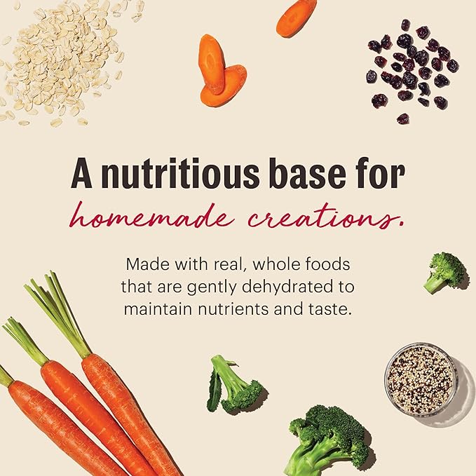 The Honest Kitchen Human Grade Wholemade™ Dehydrated Dog Food, Whole Grain, Veggie & Fruit Base Mix Dog Food (Just Add Protein), 7 lb (makes 28lbs)