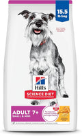 Hill's Science Diet Adult 7+ Small & Mini Dry Dog Food, Chicken & Brown Rice, 15.5 lb. Bag