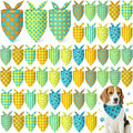 Weewooday 50 Pcs Cartoon Dog Bandana Bulk for Hippie Paw Print Flower Adventure Cute Soft Triangle Dog Bibs Summer Theme Birthday Party Supplies for Small Medium Large Costume 25.6 x 17.7 x 17.7 Inch