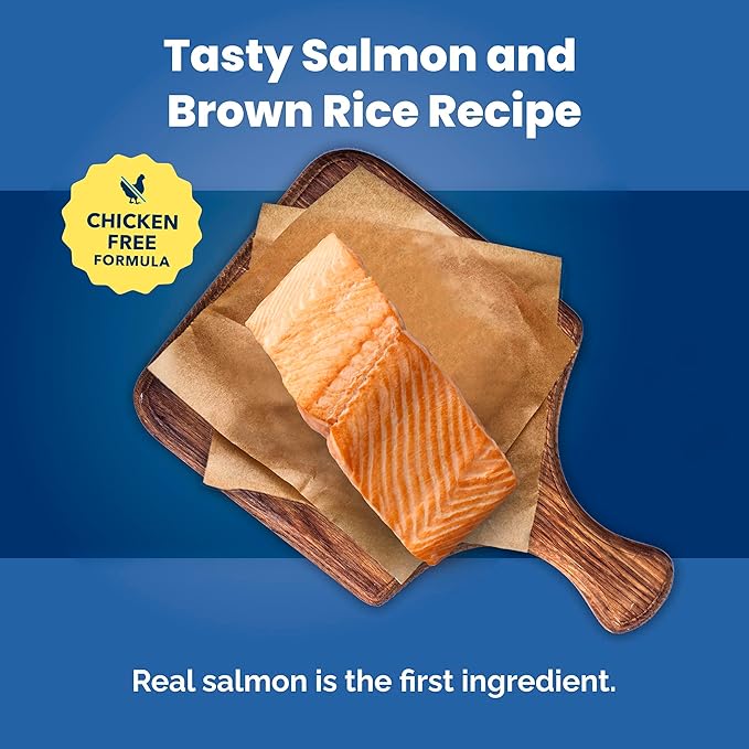 Blue Buffalo Life Protection Formula with LifeSource Bits, Senior 7+ Dry Dog Food, Salmon and Brown Rice Recipe, Chicken Free Formula, 30 lb. Bag