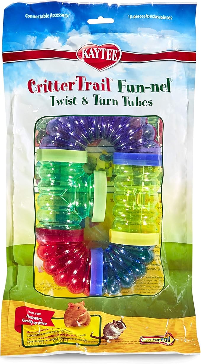 Kaytee CritterTrail Fun-nel Twist & Turn Small Animal Habitat Tubes