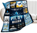 banonaty Airplane Blanket Pilot Plane Throw Blanket Cozy Fleece Flannel Plush Bedding Aviation Gifts for Pilots Men Women Lover Boys Girls Teen for Couch Sofa Bed Decor 60"X80"