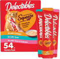 Hartz Delectables Squeeze Up Variety Pack, Creamy Squeezable Puree, Lickable Wet Cat Treats, Grain Free, No Fillers, No by-Products, No Preservatives, 0.5 Ounces Tube, 54 Tubes Total
