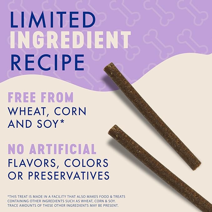 Finley's Rabbit & Venison Meaty Sticks, Limited Ingredient Chicken-Free Dog Treats with Real Meat, 12oz, 1 Pack