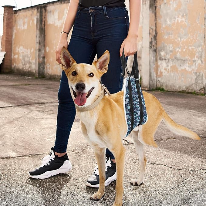 voopet Dog Sling, Help Lift Back Legs, Portable Hip Support Harness Assist Lift Dogs Rear for Canine Aid - Pet Lift Harness for Small Medium & Large Dogs Hind Leg Support Rehabilitation