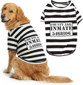 Parisian Pet Prisoner Dog Costume - 100% Cotton Striped Dog Clothes for Large Dogs - Lightweight Puppy Outfits - Funny French Bulldog Clothes - Sleeved Shirt for Dogs - Stretchy Pet Costume